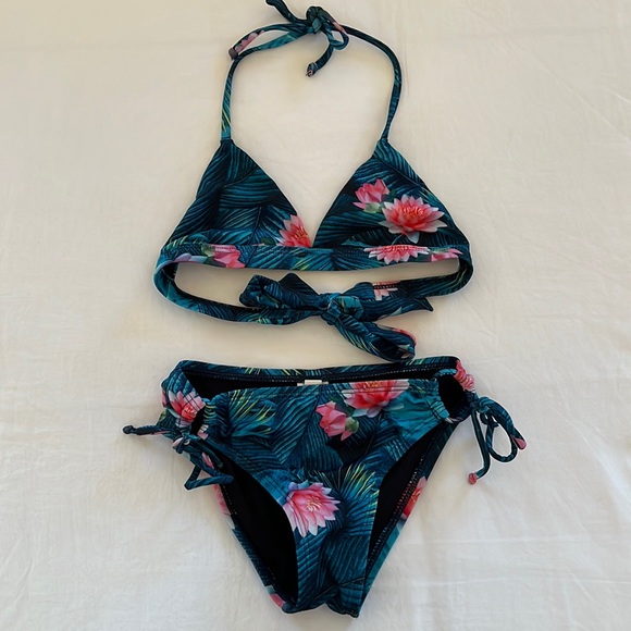 Reef Hawaiian Palm Print Bikini, Size 7 - Picture 1 of 6